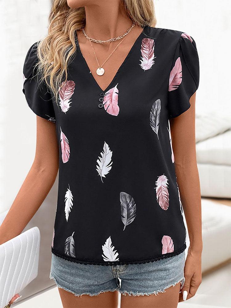 Feather Print Cowgirl Top | Perfect for Casual Cowgirl Style