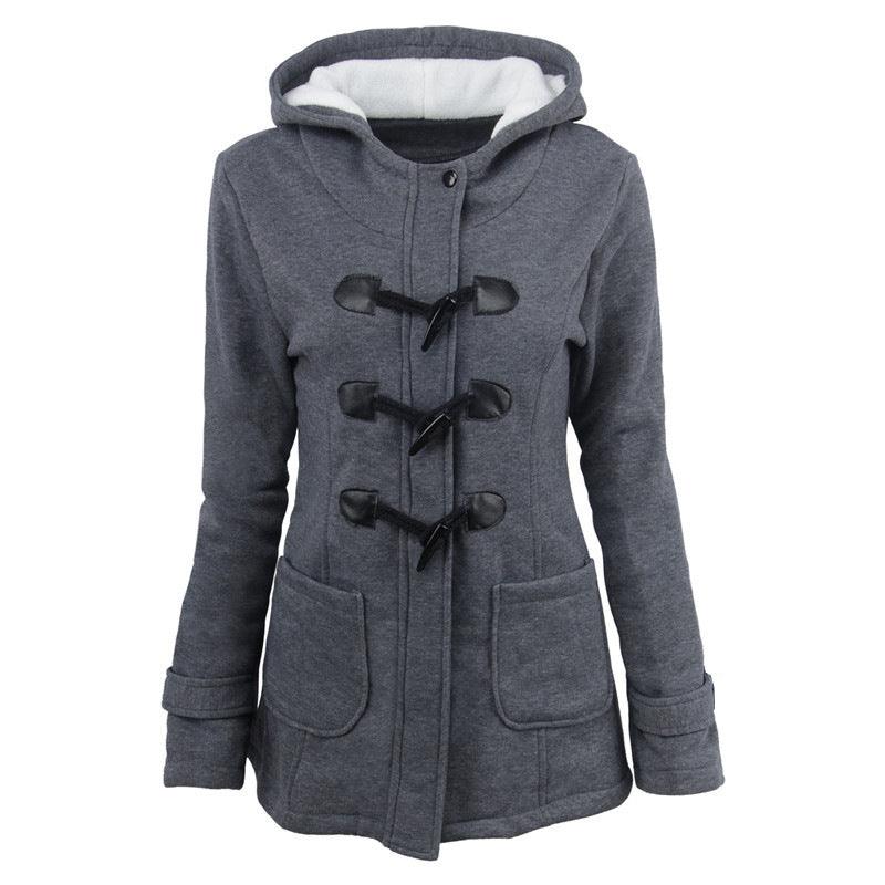 Cow Horn Button Hooded Jacket | Cozy & Stylish for the Modern Cowgirl