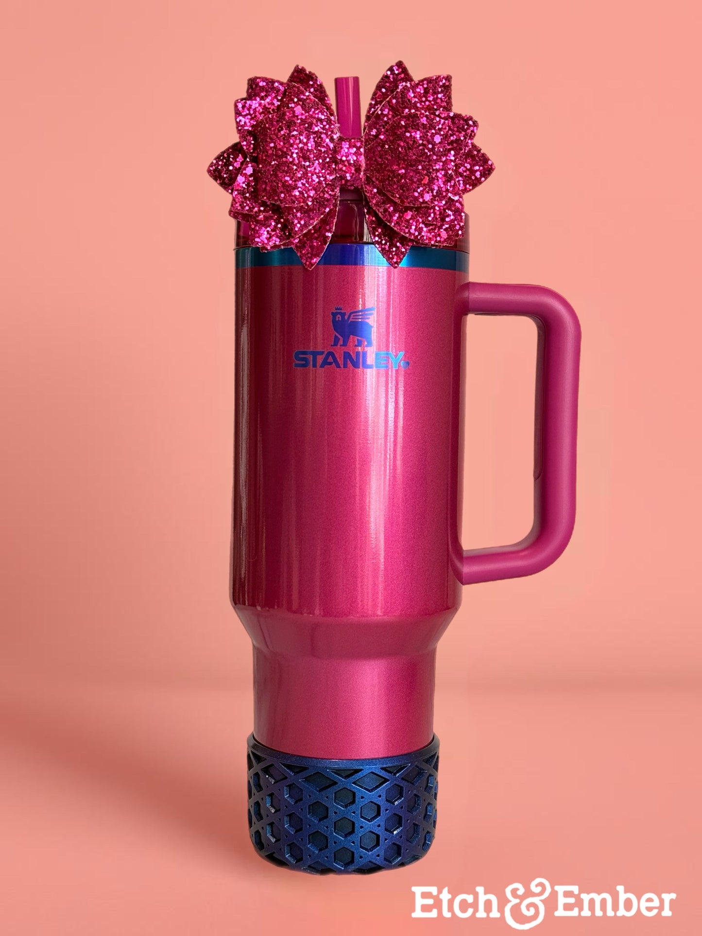 Blue Metallic WAFFLE Tumbler Boot -fits 20-40oz