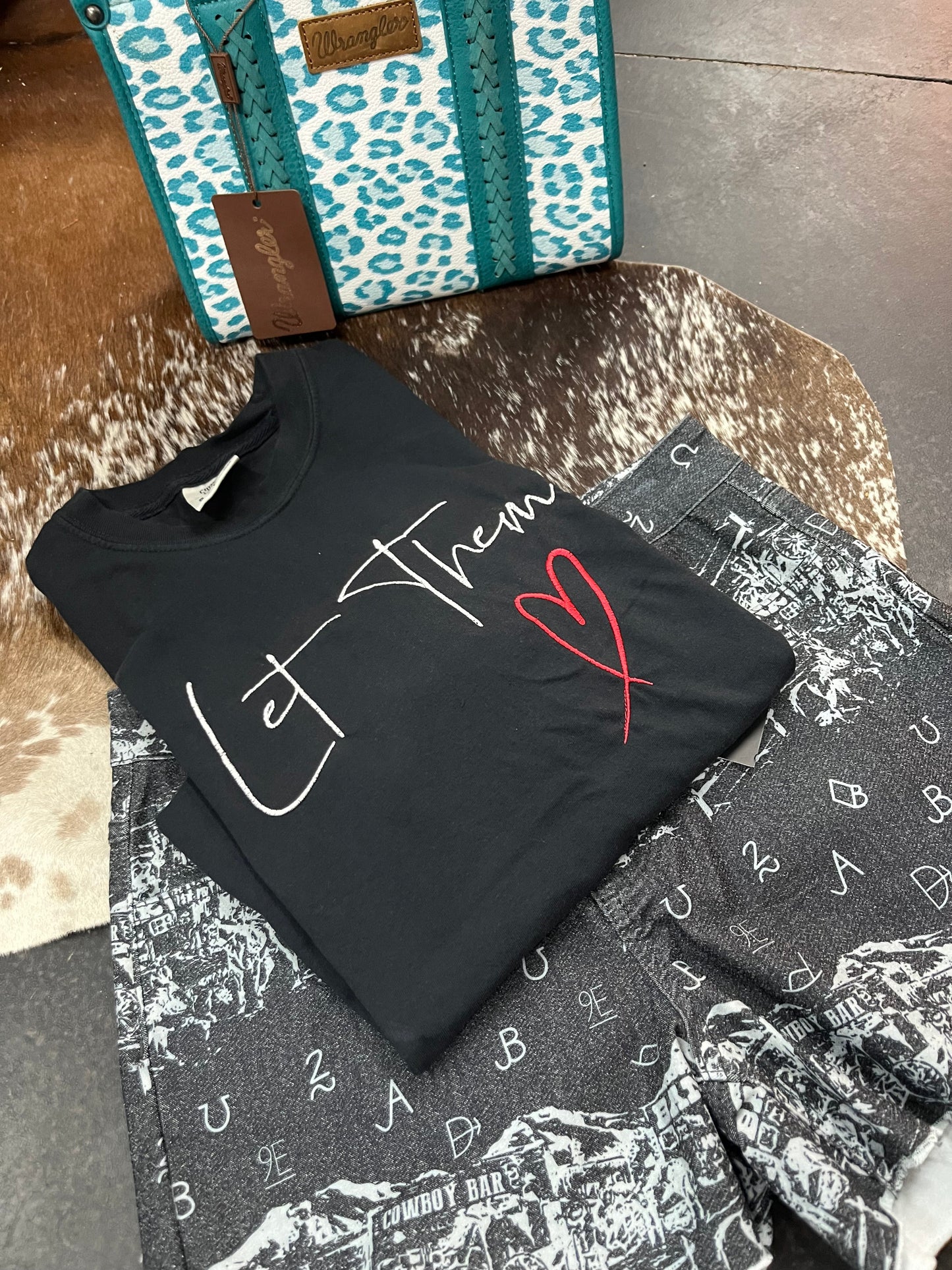 Let Them Embroidered Tee