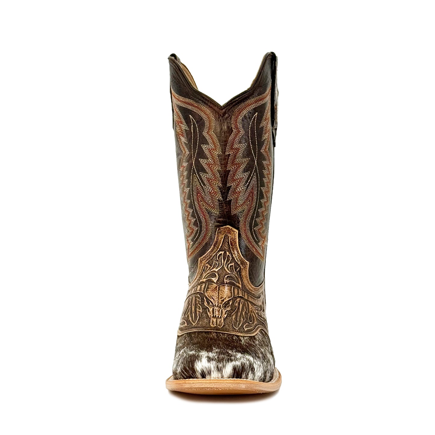 Men's Bulldog Hand Tooled Boots - Cowhide