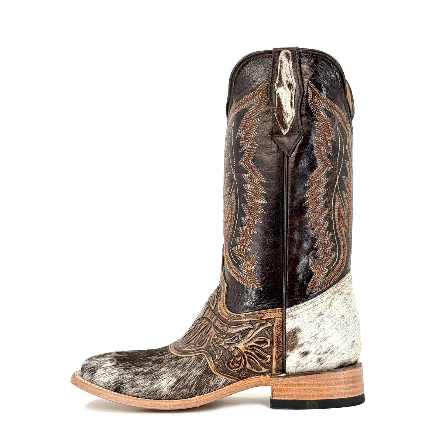 Men's Bulldog Hand Tooled Boots - Cowhide