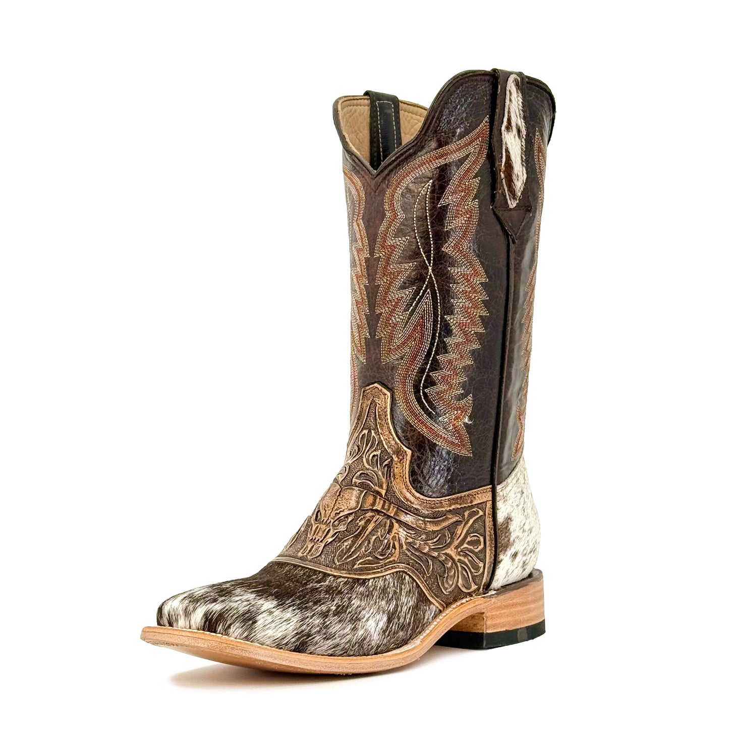 Men's Bulldog Hand Tooled Boots - Cowhide