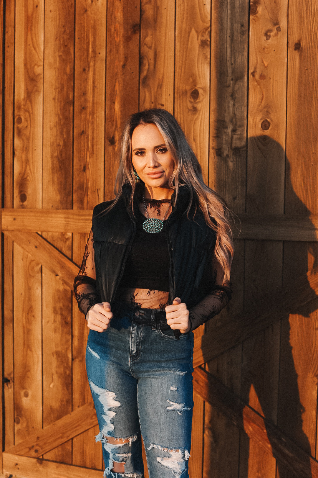The Black Leather Vest