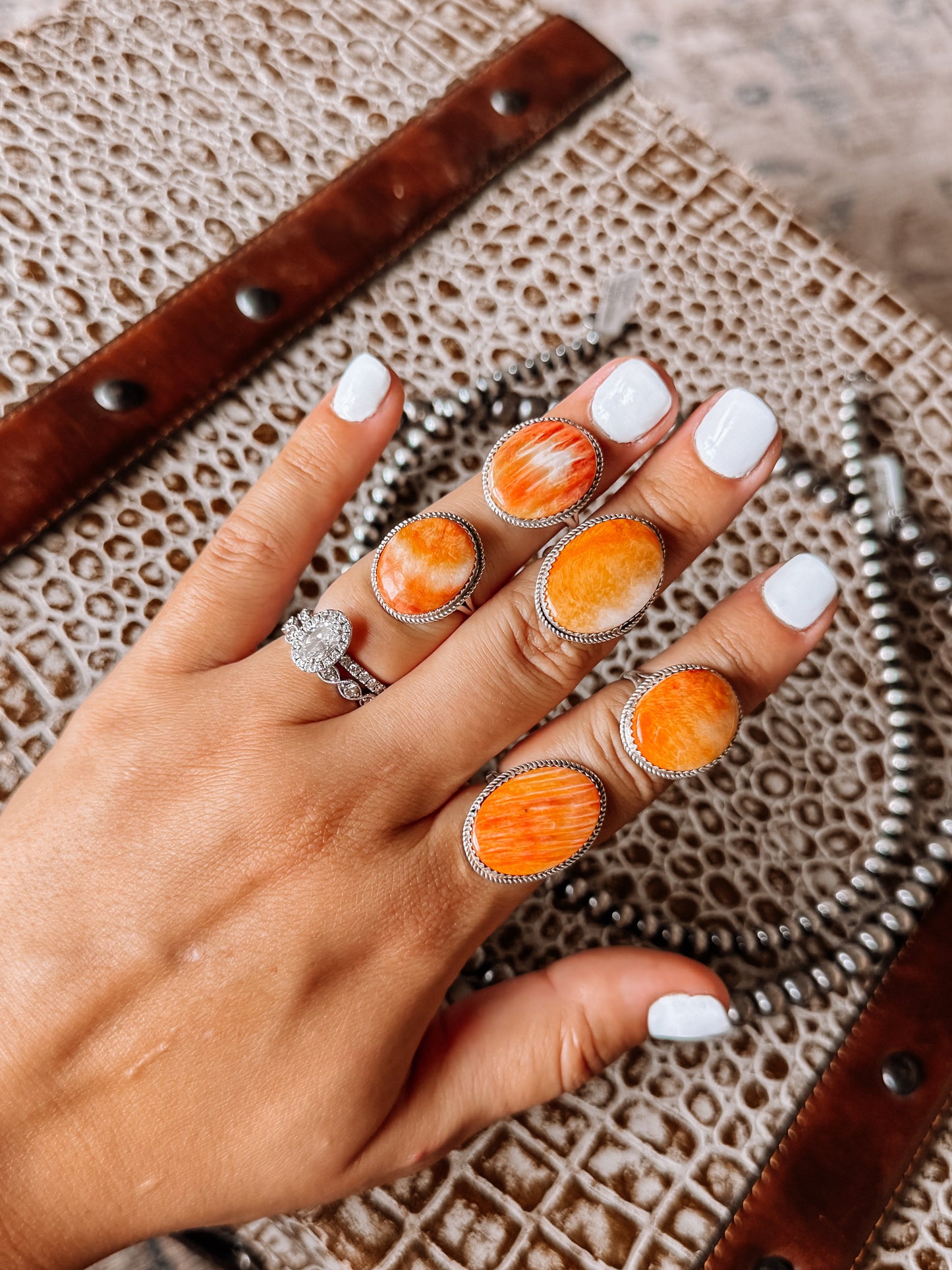 Henrietta Orange Spiny Oyster Ring