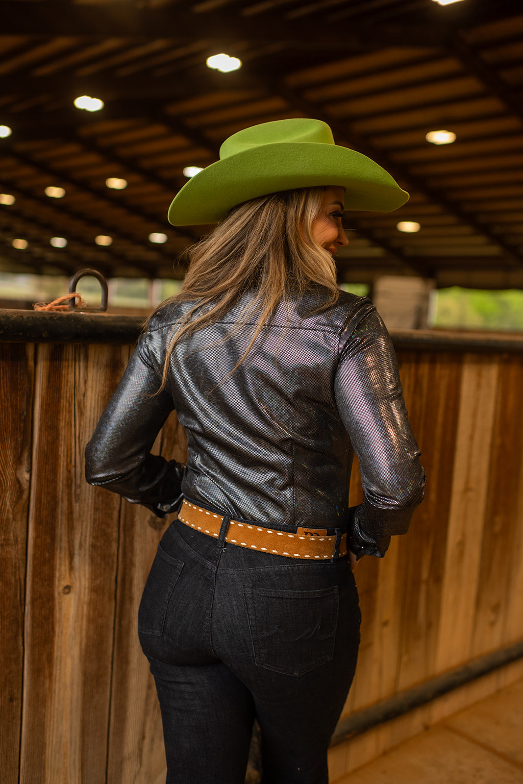 BLACK SPARKLE PERFORMANCE RODEO SHIRT