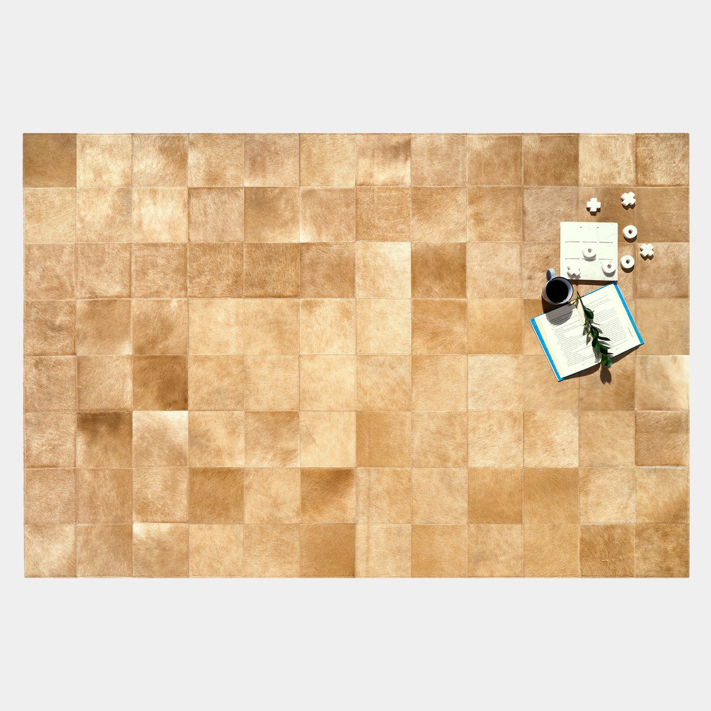 Rhodes Champagne Cowhide Area Rug