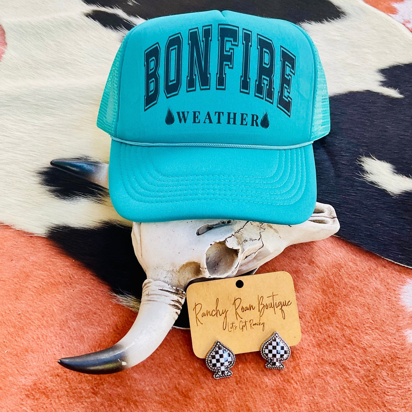 Bonfire Weather Western Trendy Trucker Hat