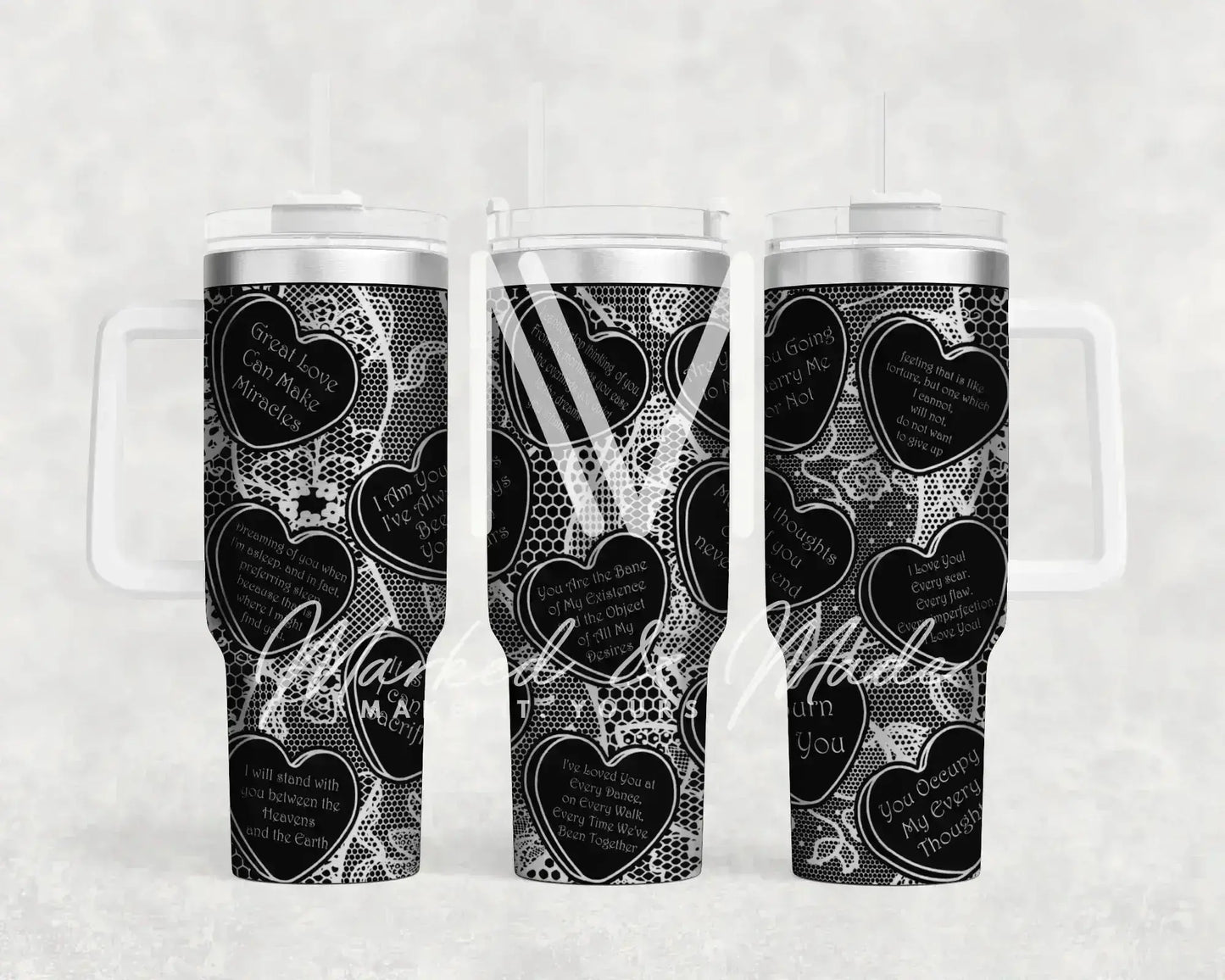 Bridgerton Conversation Hearts Engraved Tumbler | 40oz