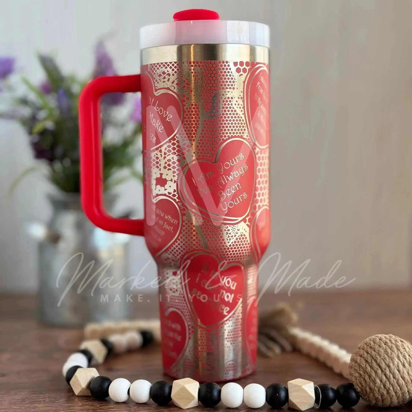 Bridgerton Conversation Hearts Engraved Tumbler | 40oz