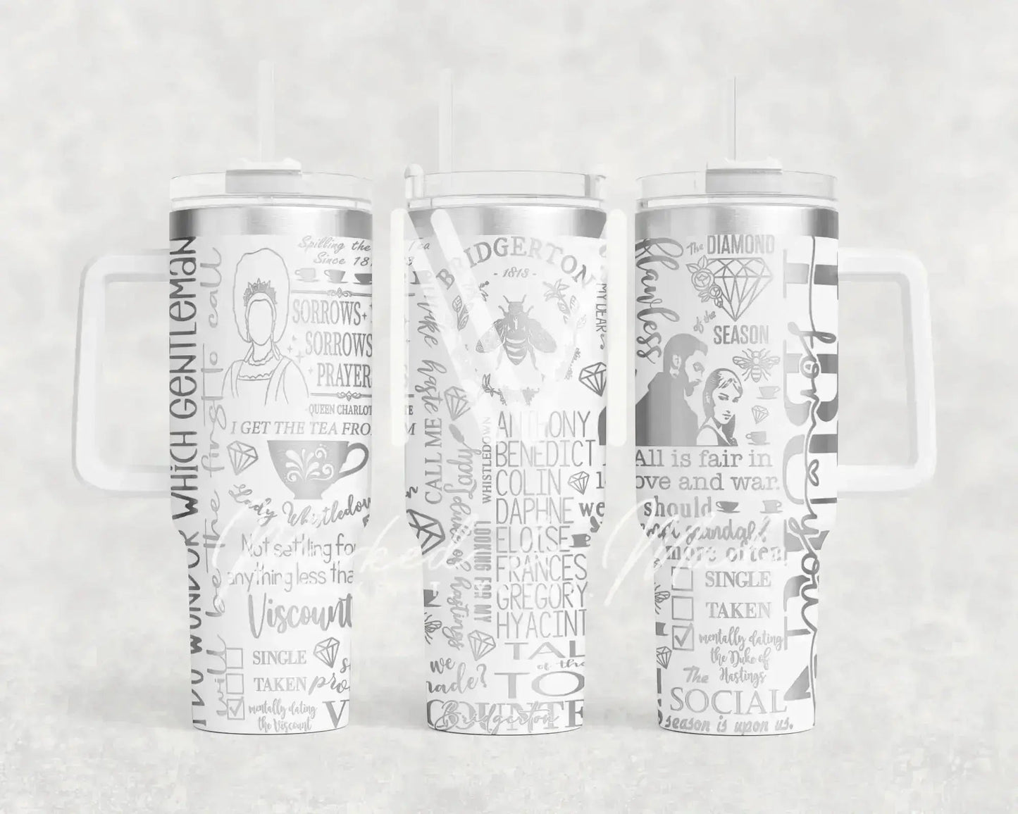 Bridgerton Talk of the Ton Engraved Tumbler | Genuine Stanley