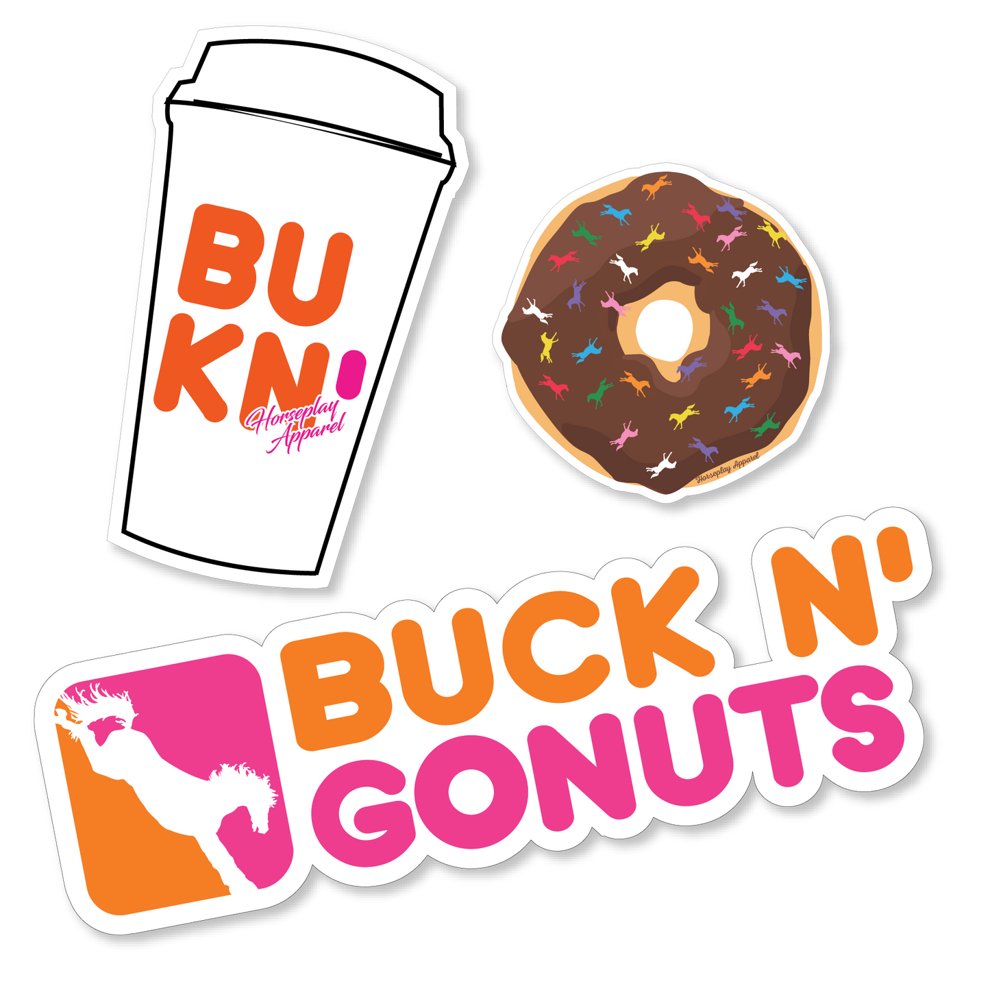 Buck N Go Nuts Sticker Pack