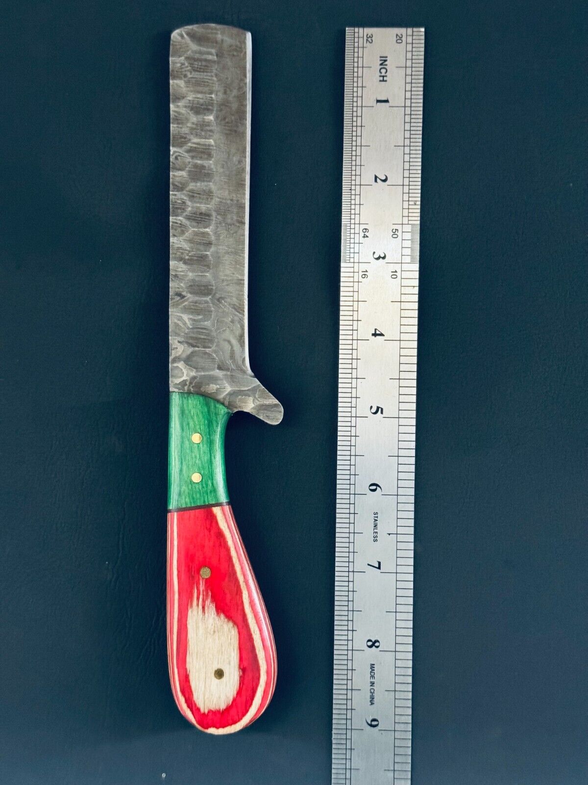 Bull Cutter Handmade Damascus Steel Knife with Pakkawood Handle