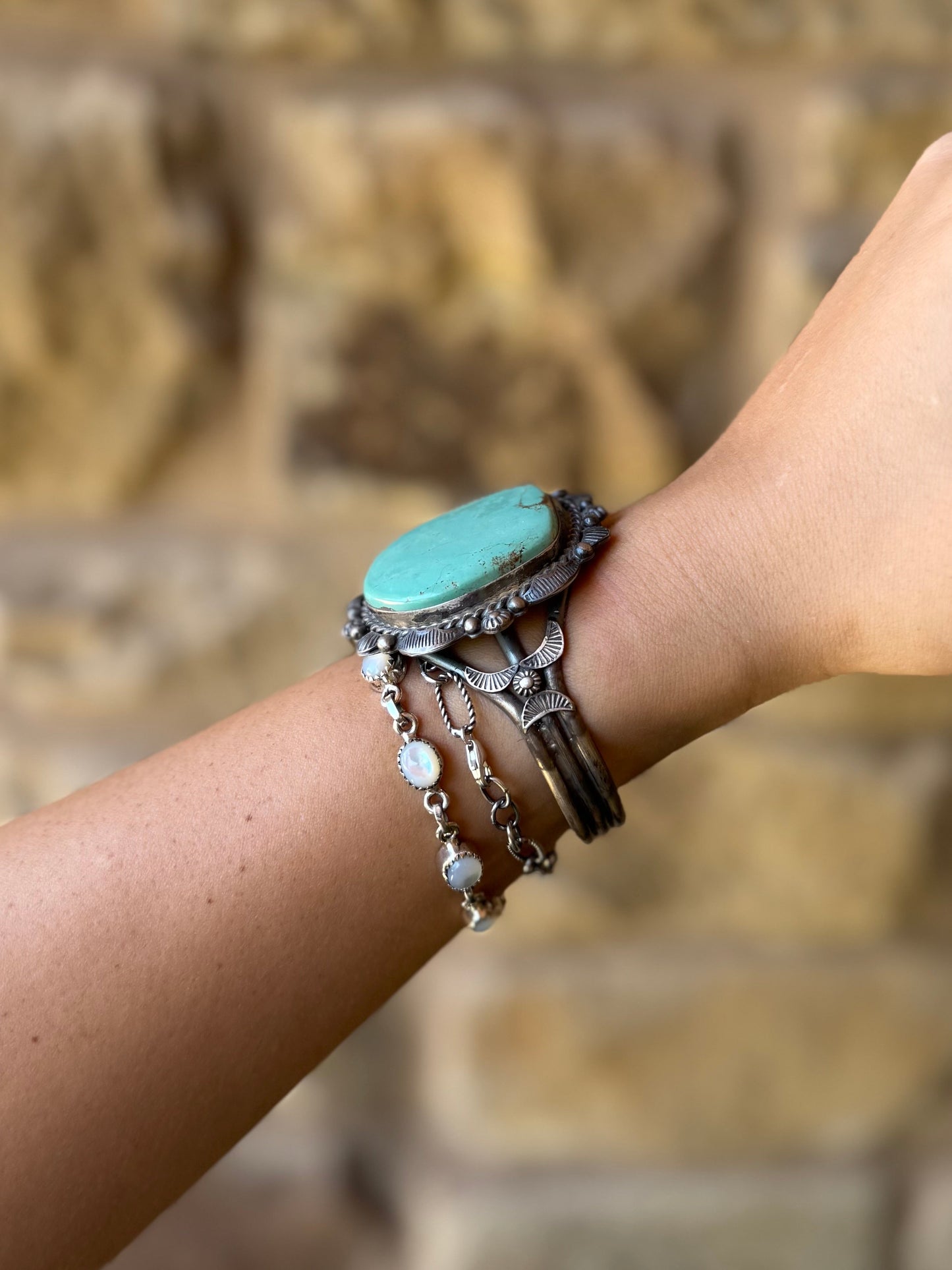 Lipann Turquoise Cuff Bracelet