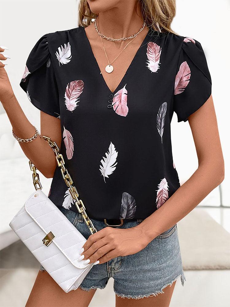 Feather Print Cowgirl Top | Perfect for Casual Cowgirl Style