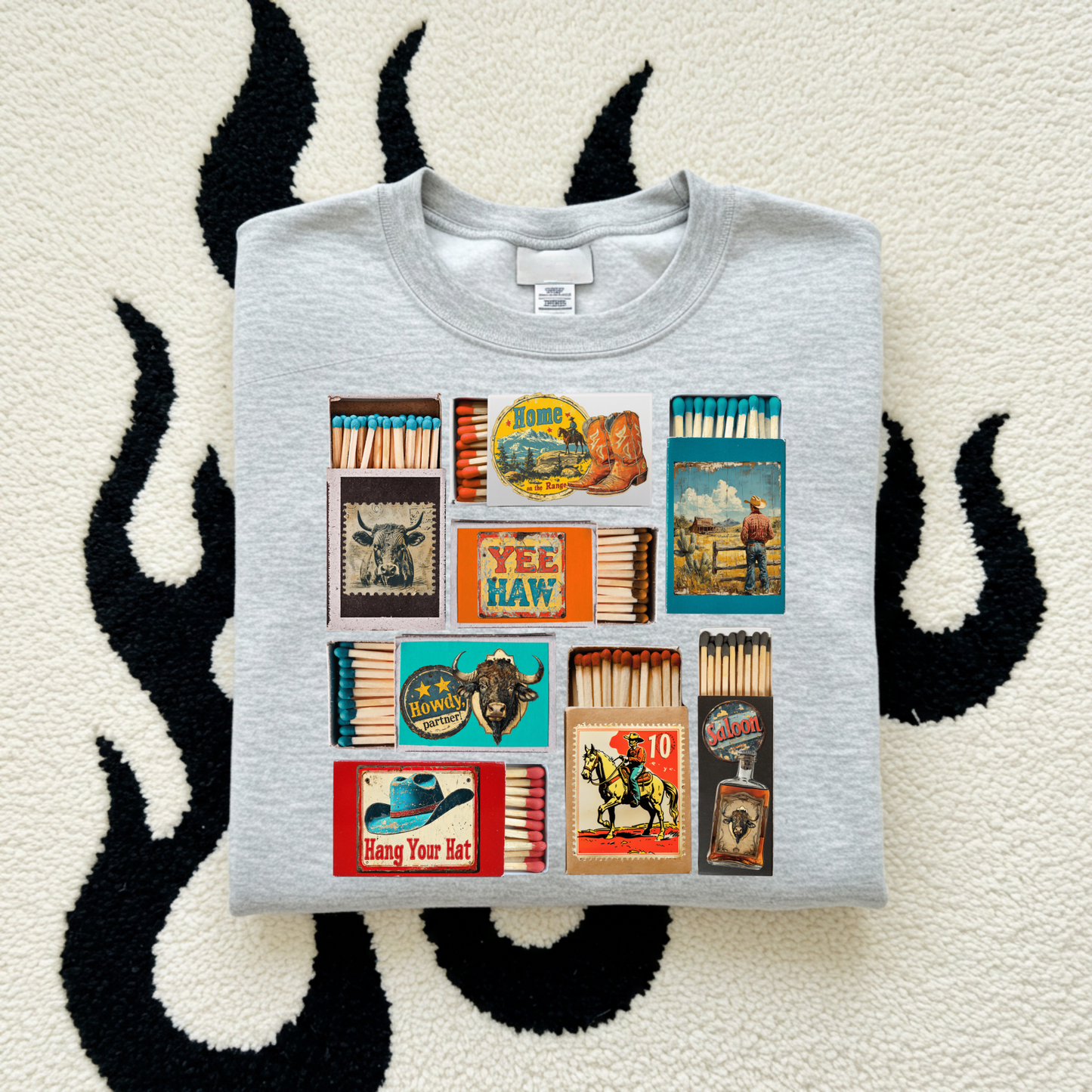 Western Matchbox TEE or CREWNECK