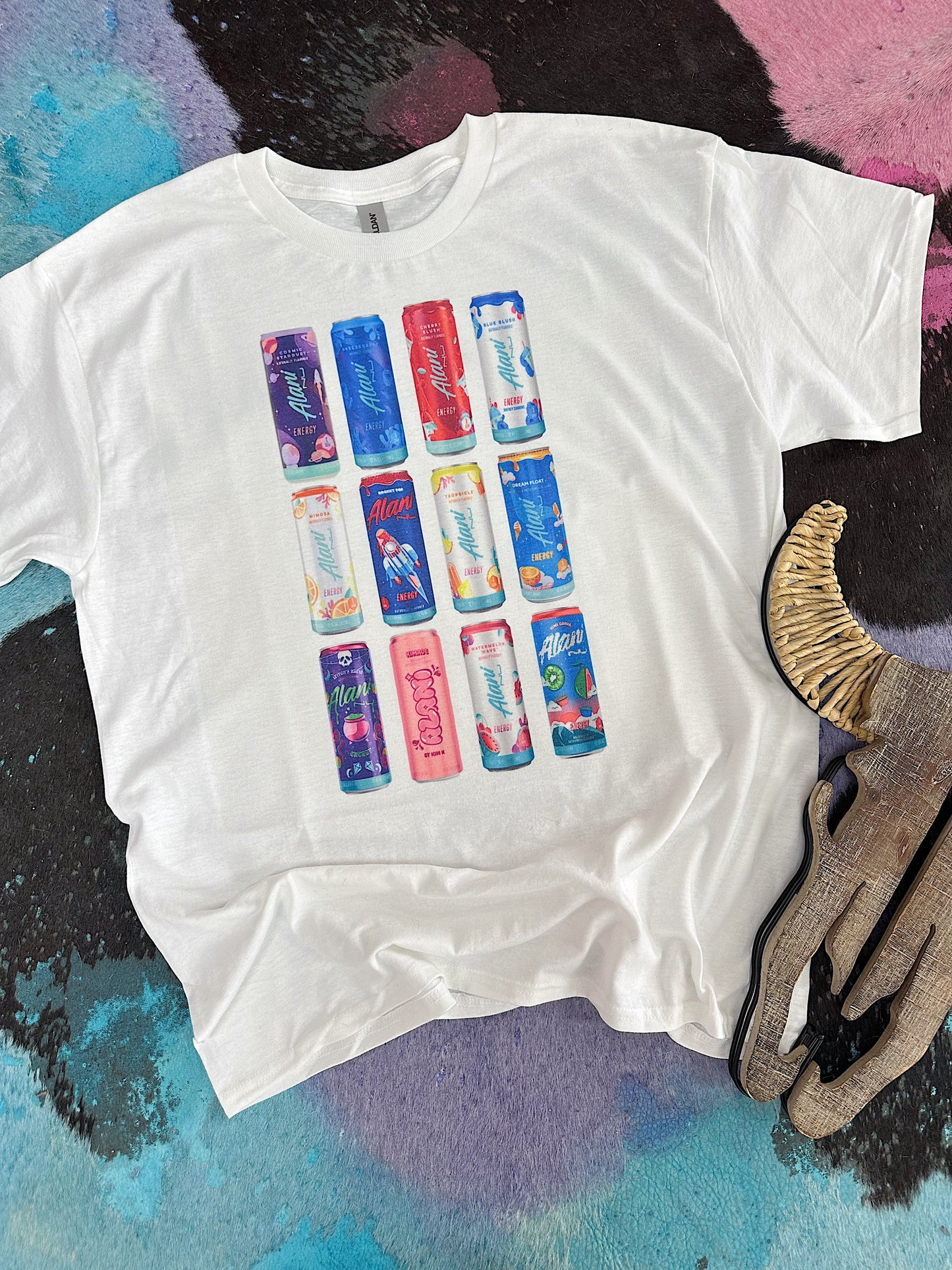 Energy Drink Collage TEE or CREWNECK