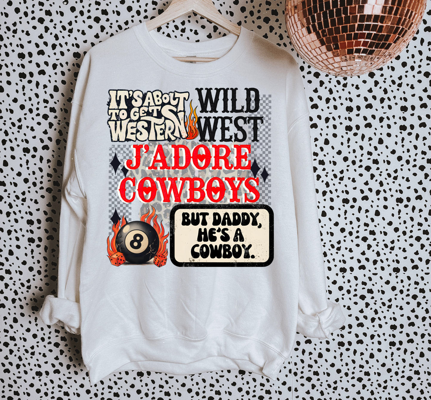 J’adore Cowboys Collage TEE or CREWNECK