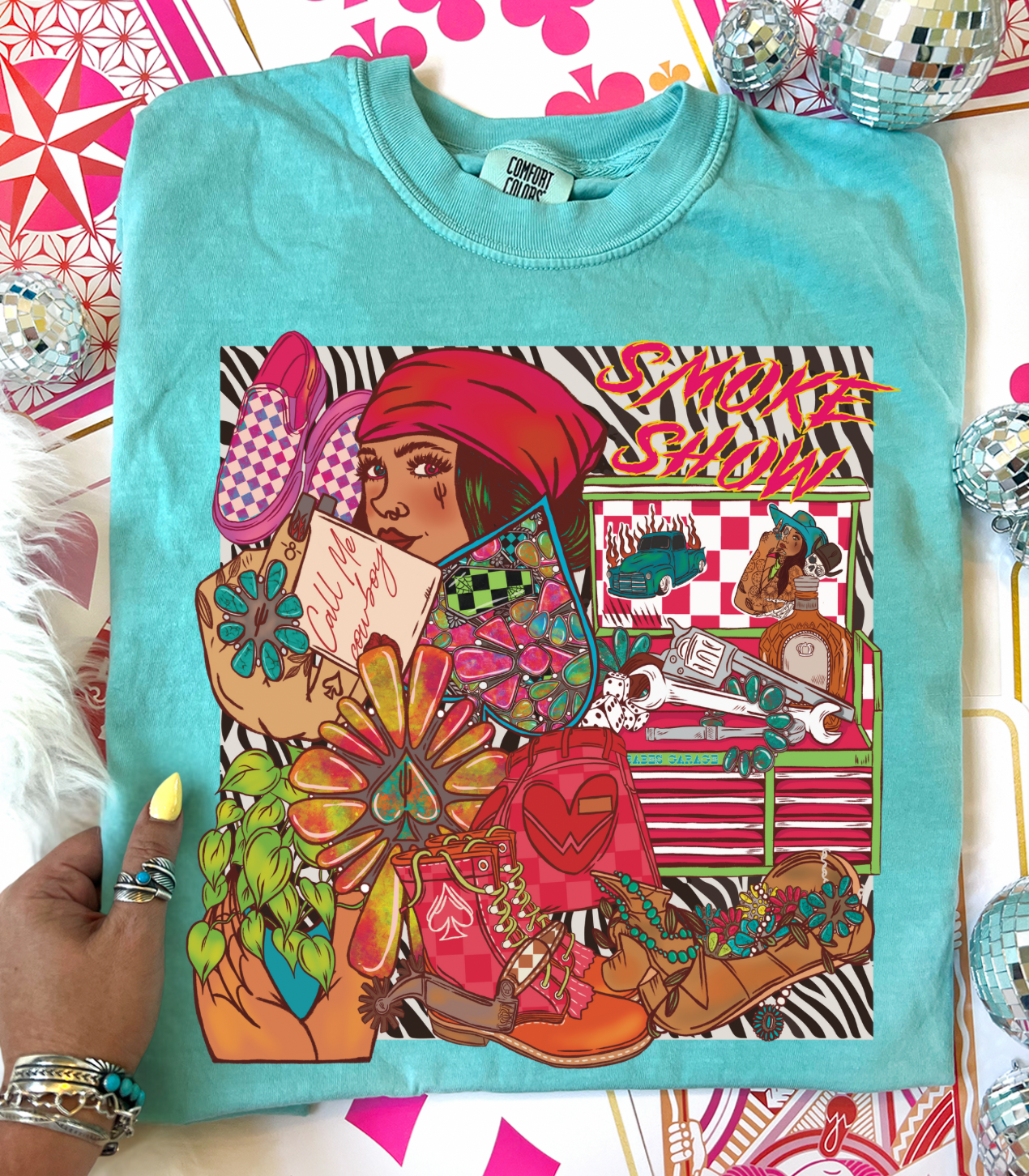 Smokeshow collage Tee
