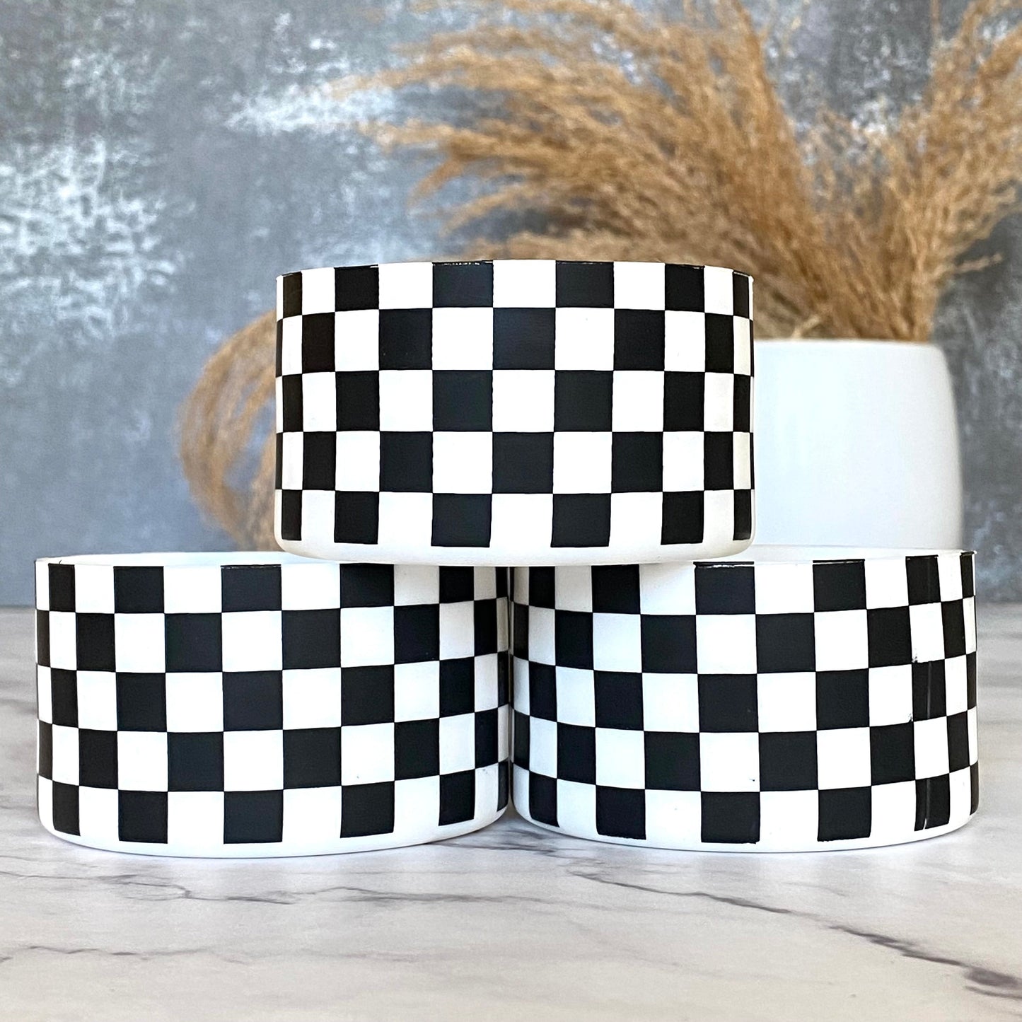Black & White Checkers Tumbler Boot -fits 20-40oz