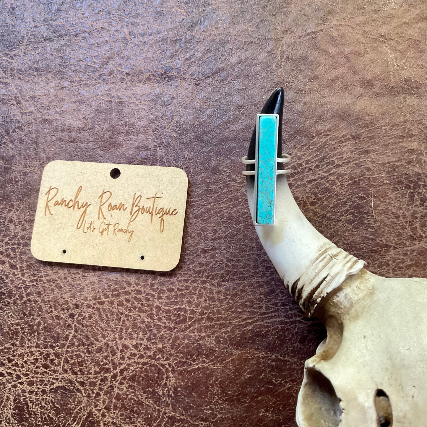 Turquoise Flat Western Ring