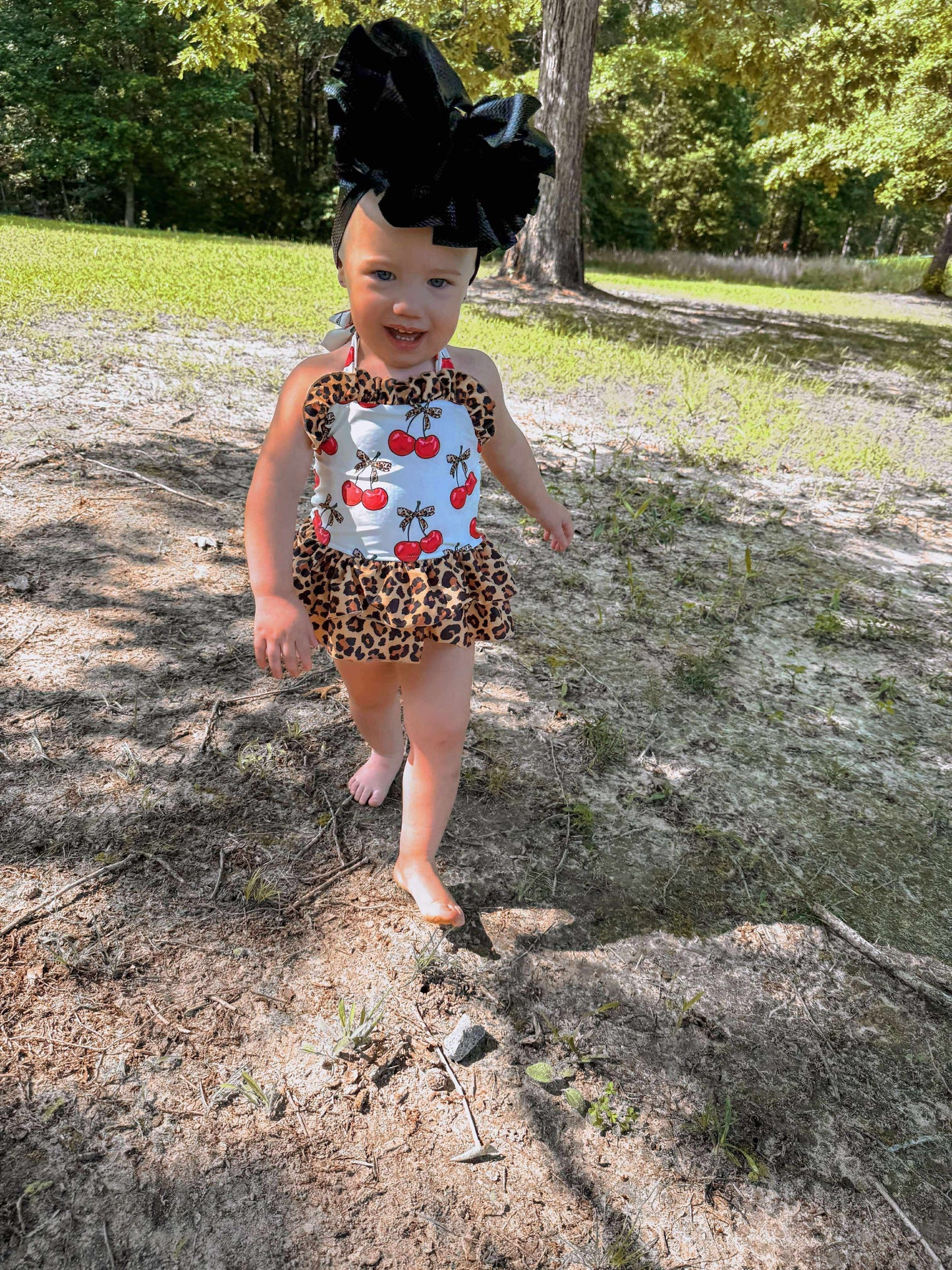 Cherry-licious Ruffled Swim Suit (FINAL SALE)