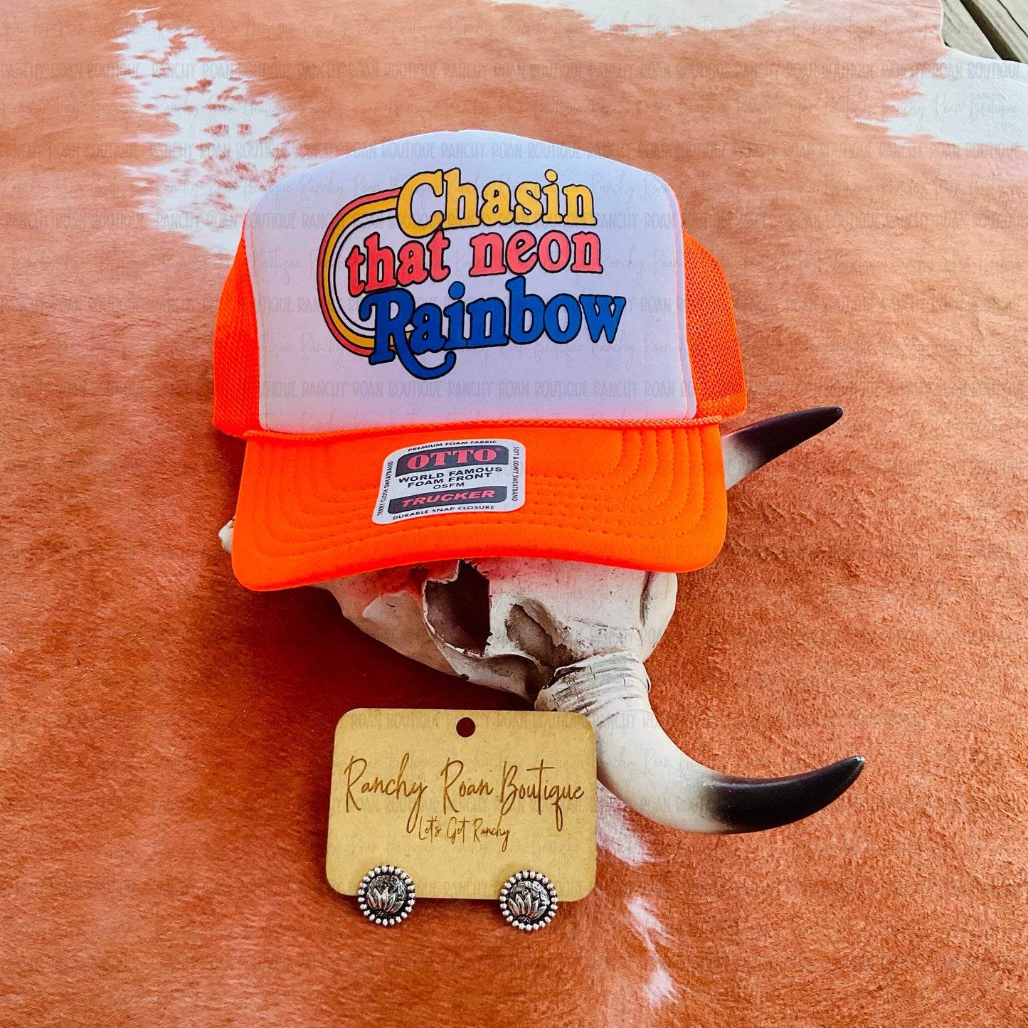 Chasin’ That Neon Rainbow Western Trucker Hat
