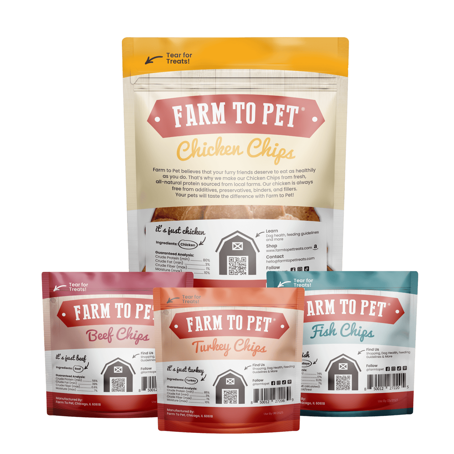 Puppy Packs 'n Snacks Dog Treat Starter Pack | Single-Ingredient Training Treats