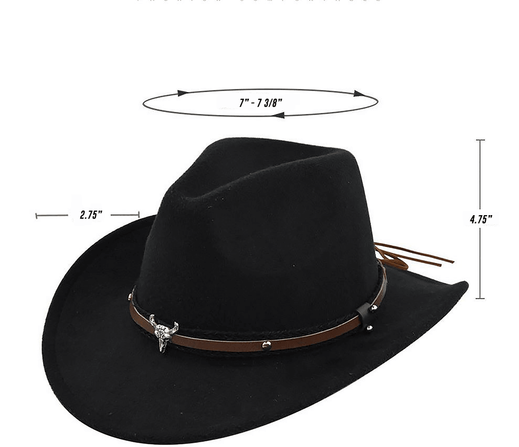 The Cleveland - Classic Bar Cowboy Hat - Wool Felt, Stylish & Durable