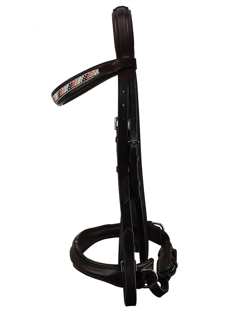 Cologne Snaffle Bridle with Beaded Browband