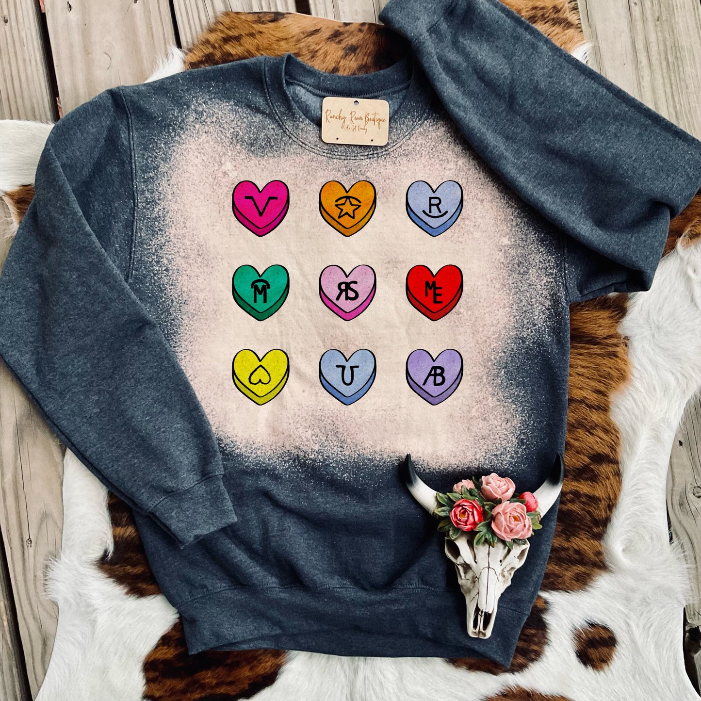 Western Conversation Branded Hearts Sweatshirt