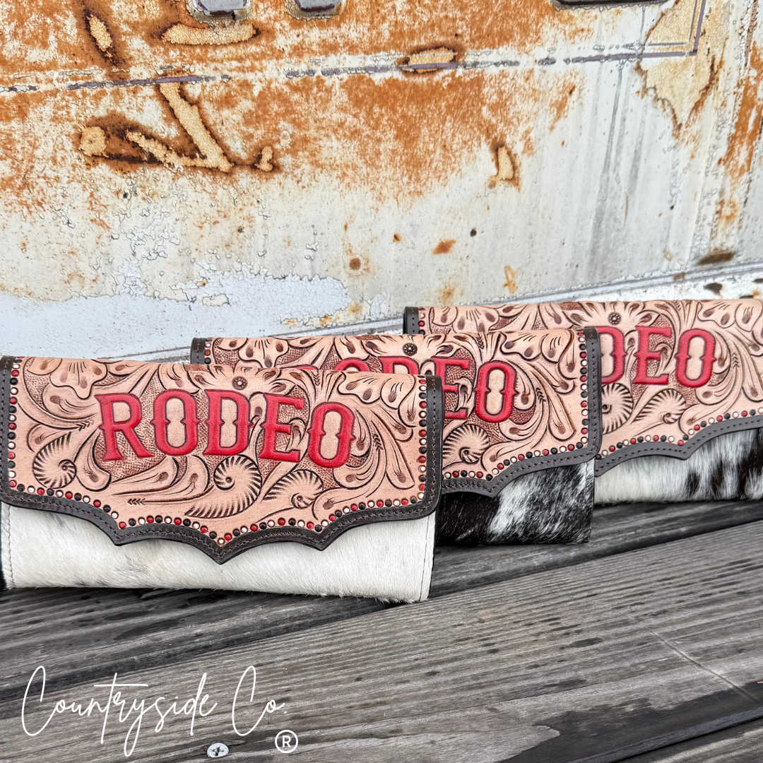 Rodeo Darling Cowhide Wallet Wristlet
