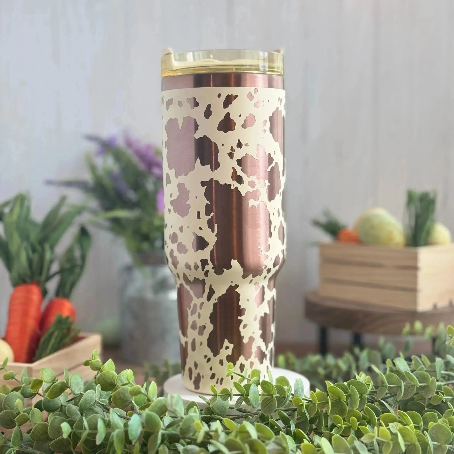 Cow Hide Western v2 Engraved Tumbler | Genuine Stanley
