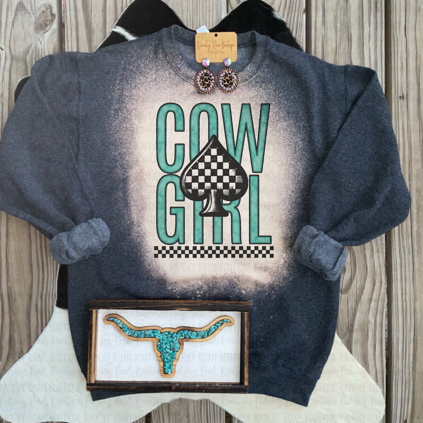 Cowgirl Spade Graphic Sweatshirt