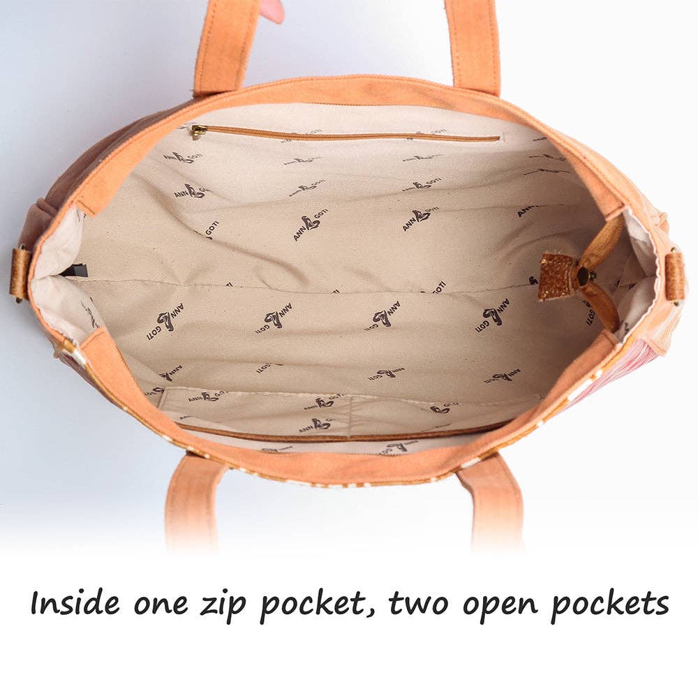ANNGOTI Cowhide & Leather Western Purse
