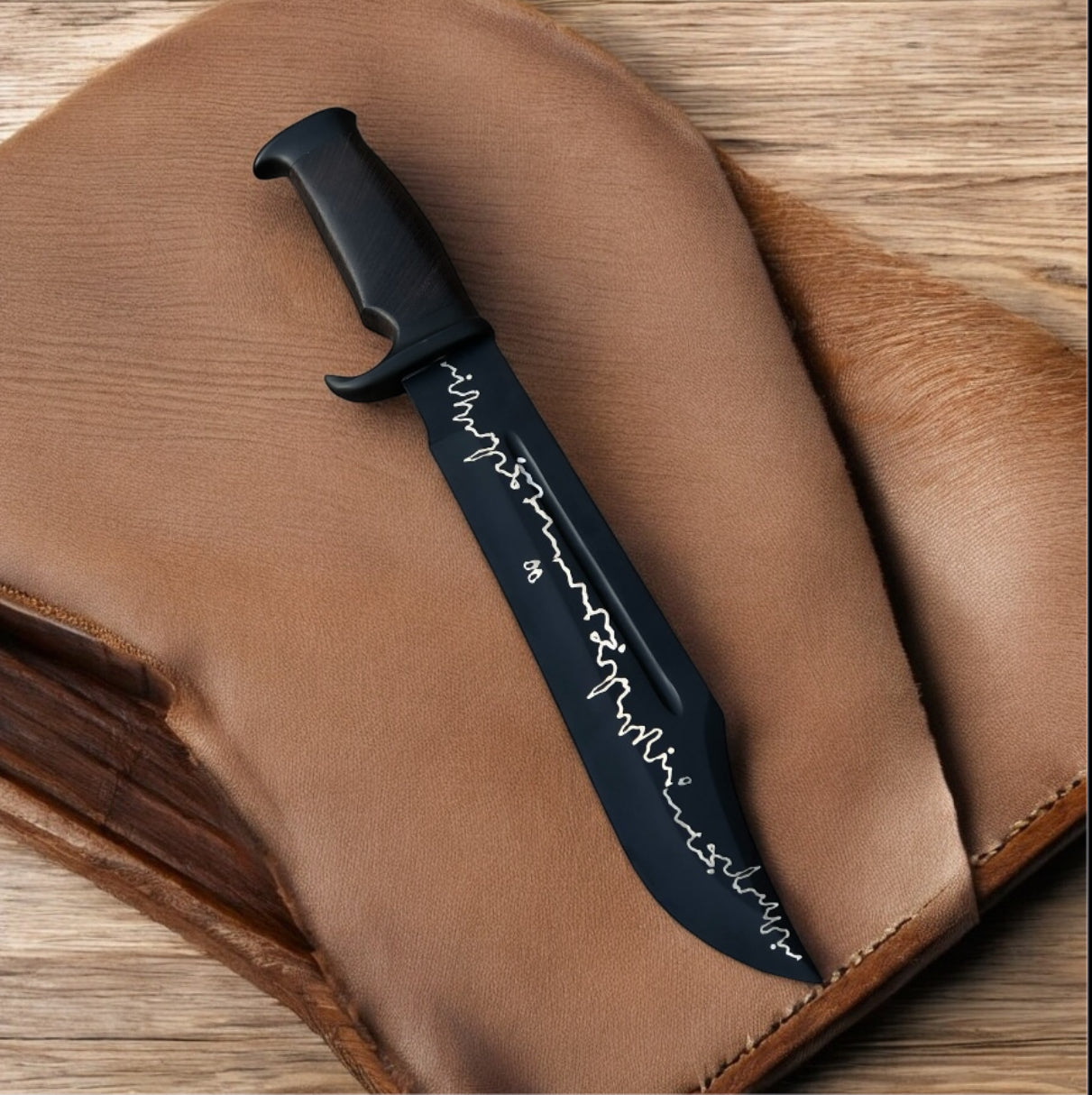 Authentic Crocodile Dundee Knife 16" – J2 Steel Blade, Brass Guard, Rosewood or Leather Handle
