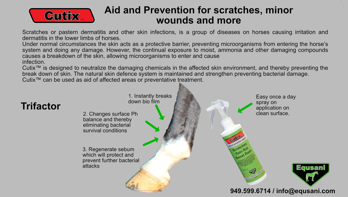 Cutix – Natural Skin Spray for Wounds, Cuts, Scrapes, Scratches & Irritations in Horses