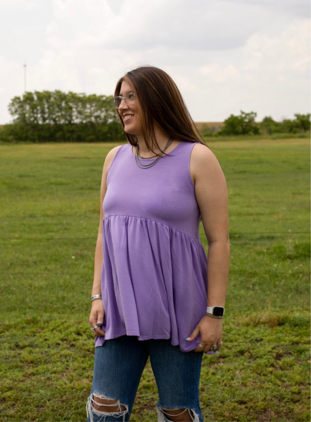 Lavender - Baby Doll Top