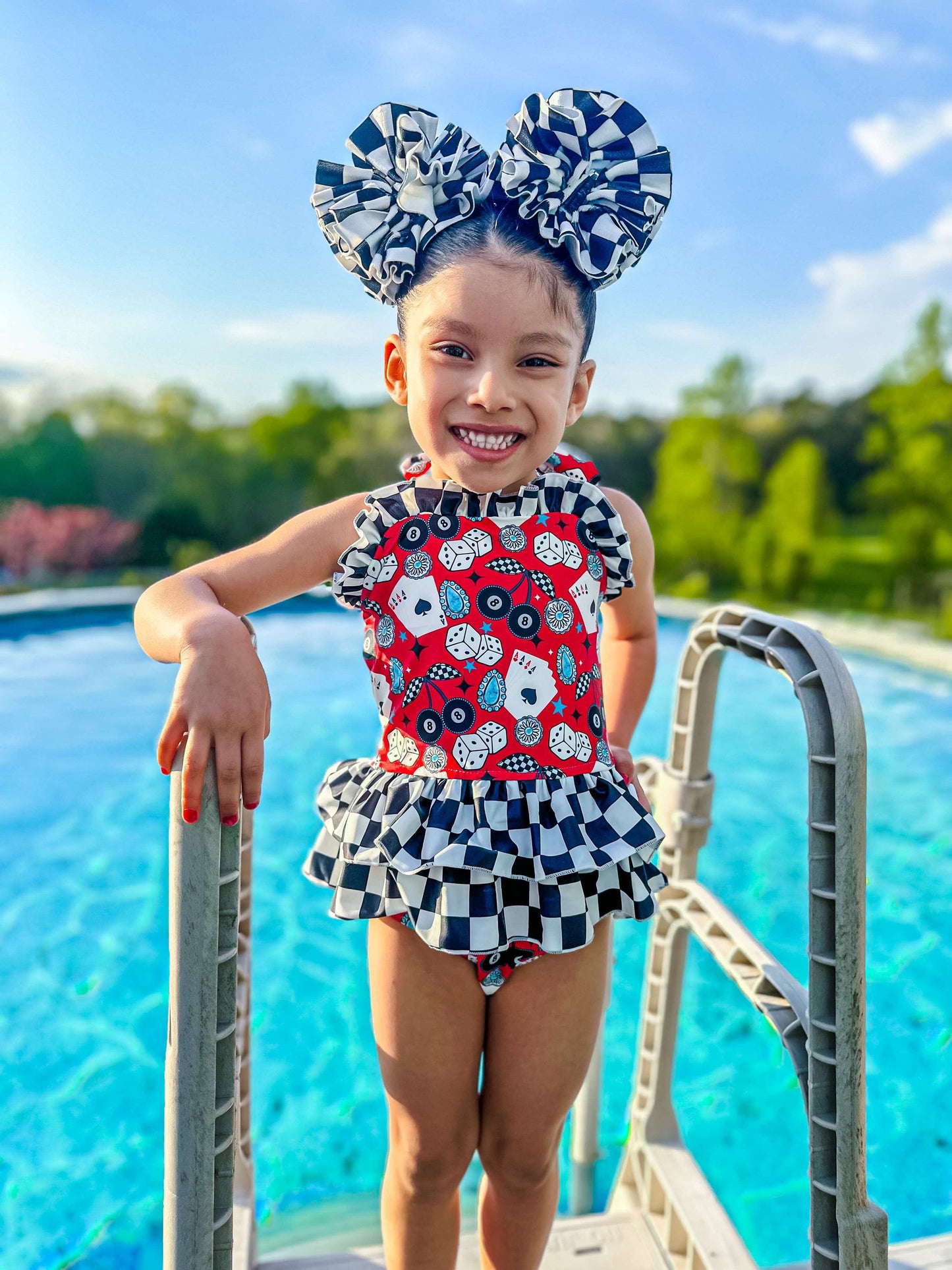 Wild Card Ruffled Swim Suit (FINAL SALE)
