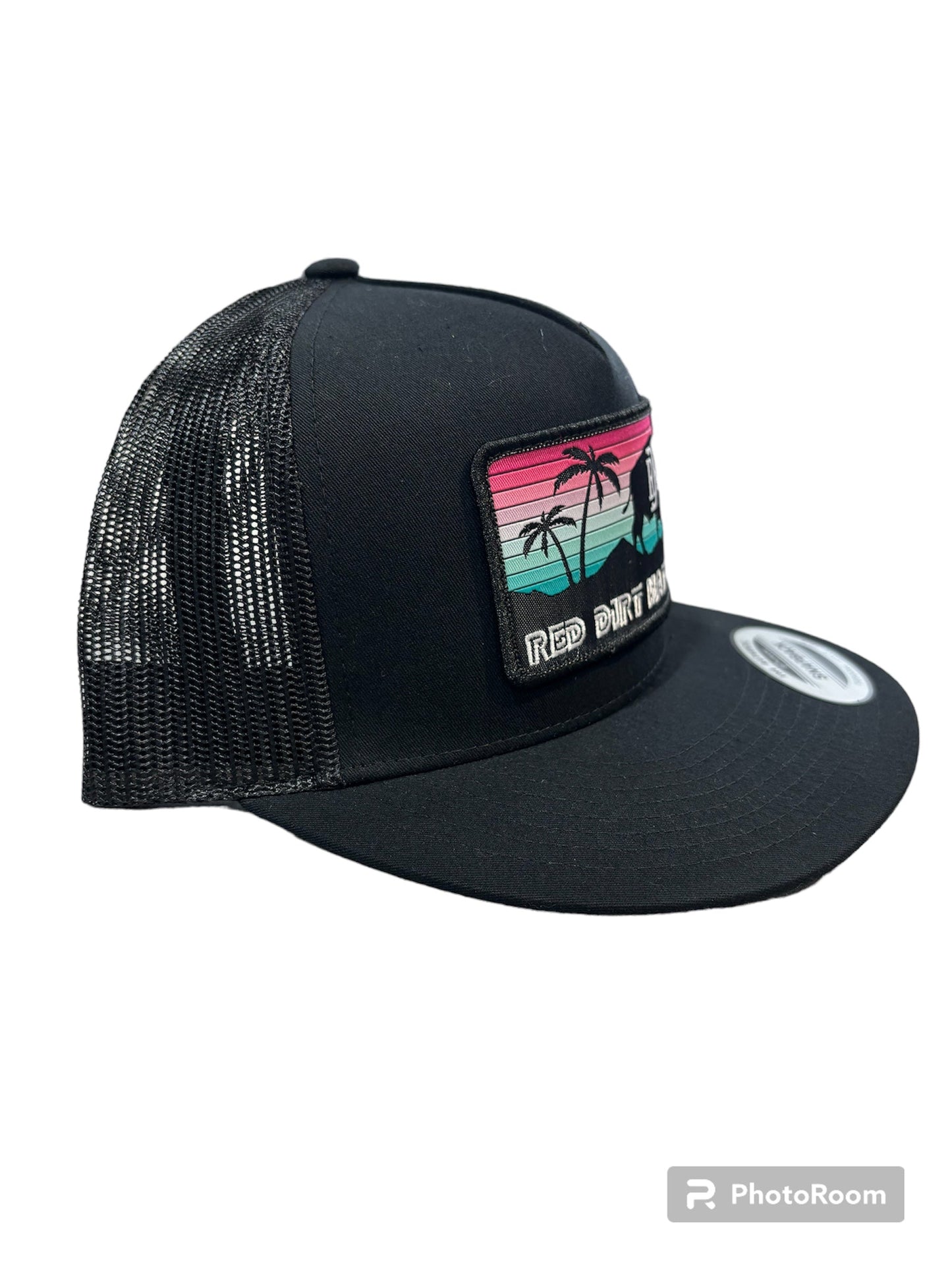 MIAMI VICE- BLACK/BLACK 5 PANEL- RED DIRT