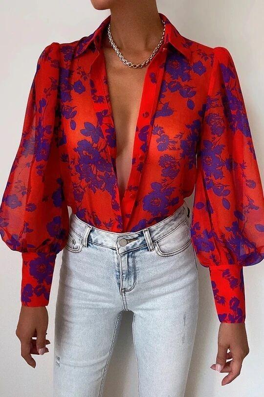 Long Sleeved Single Breasted Casual Top | Colorful Cowgirl Fashion for Every Day