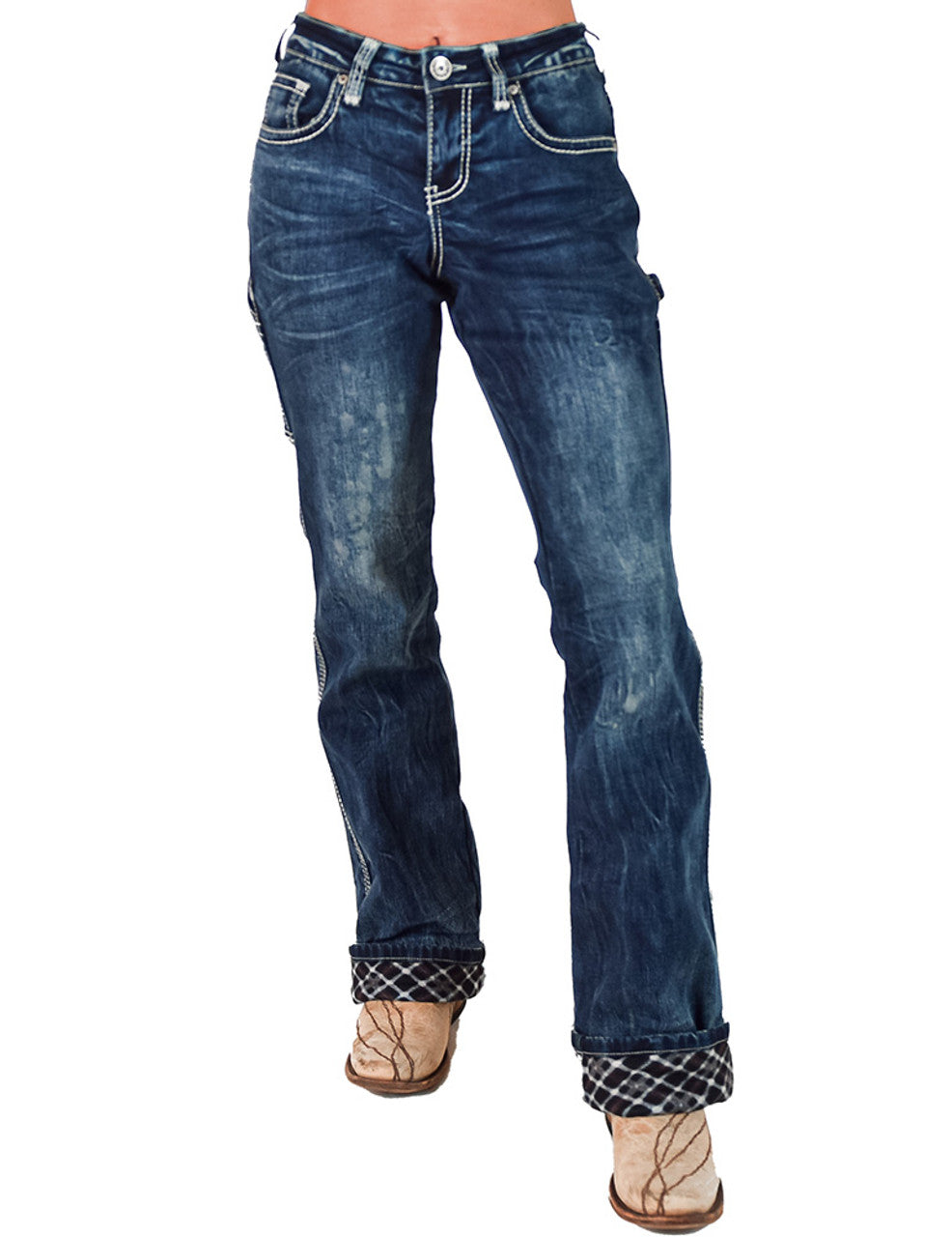 Flannel Cowgirl Carpenter Cowgirl Tuff Jeans