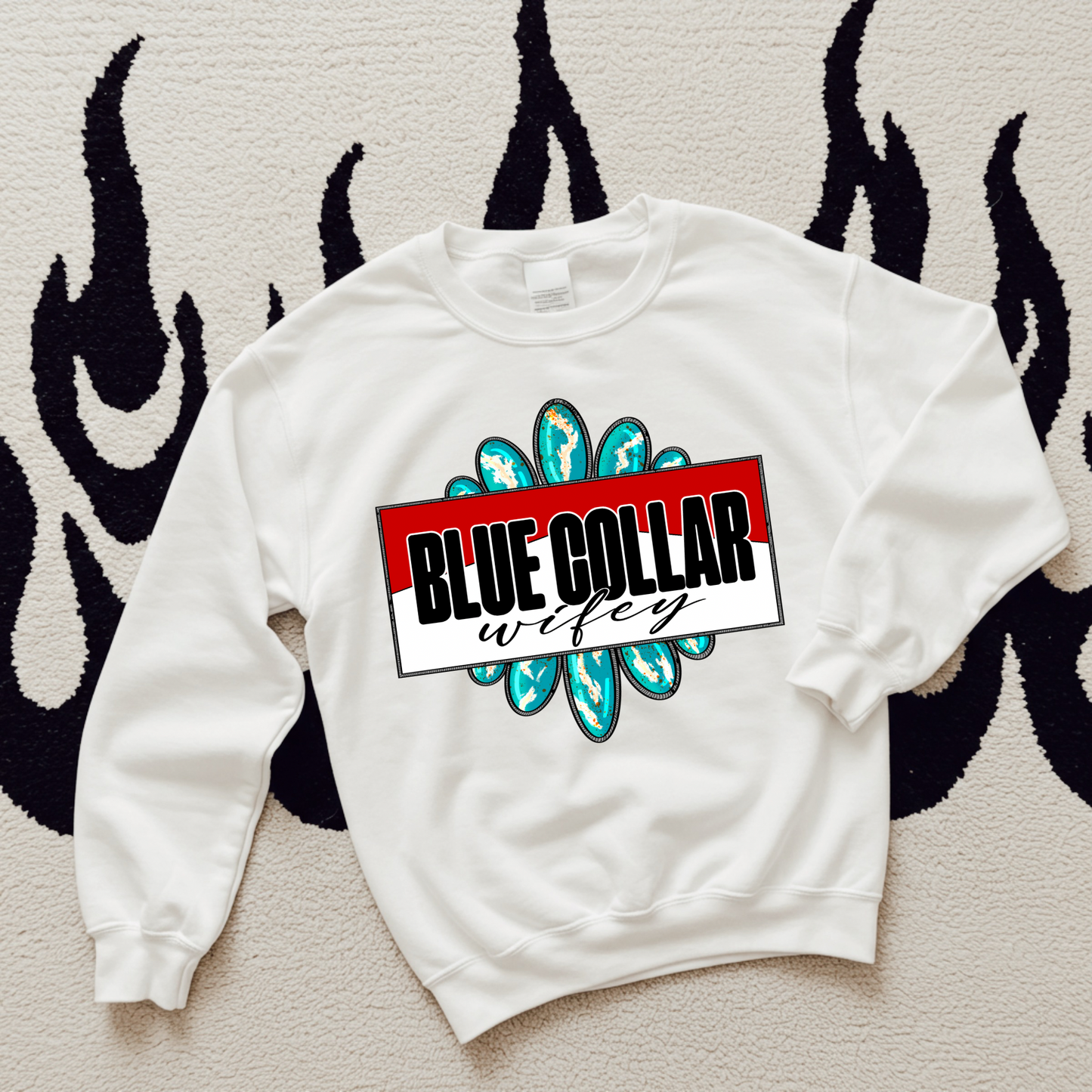 Blue Collar Wifey Tee or Crewneck