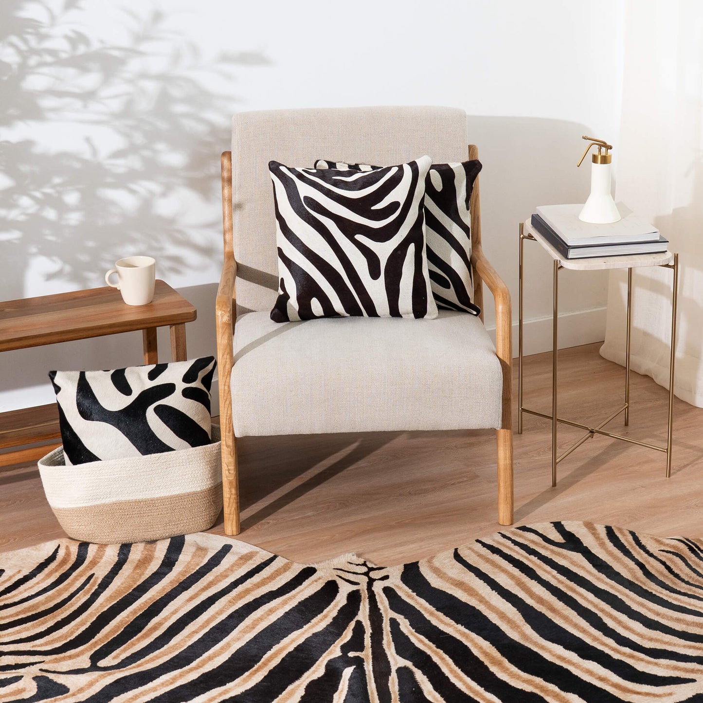 Zebra Cowhide Pillow