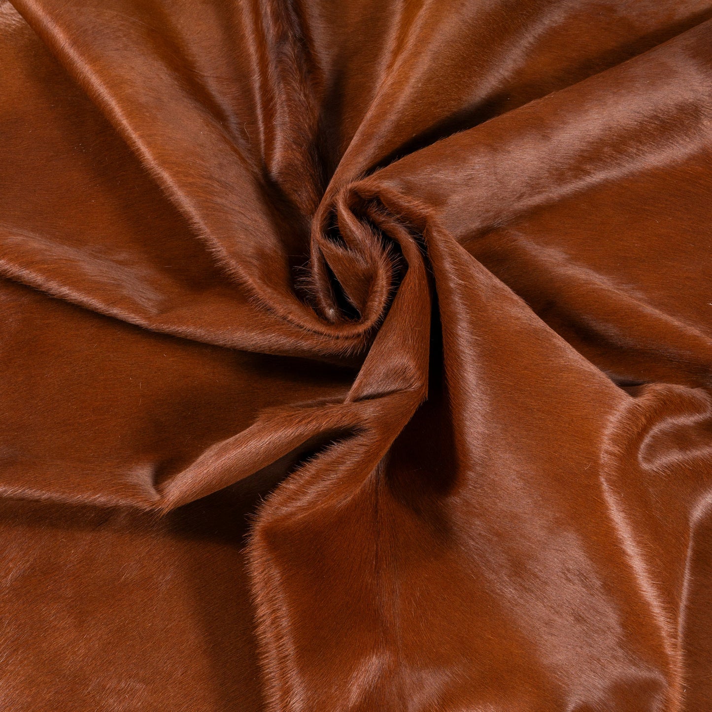 Solid Brown Cowhide Rug