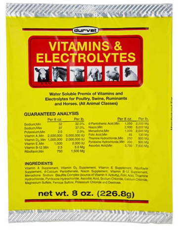 Durvet: Vitamins & Electrolytes - 8 OZ