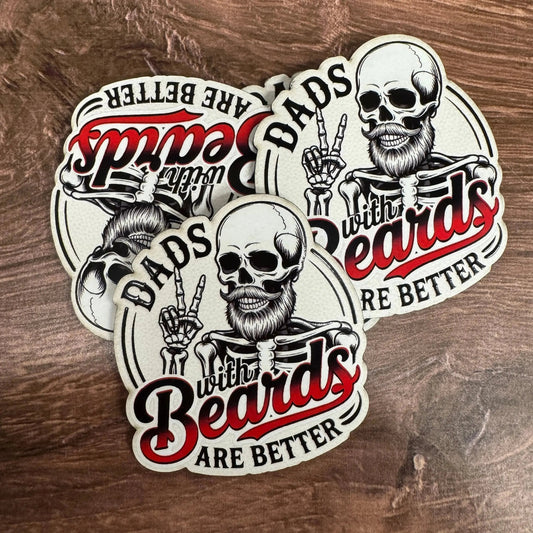 Dads with Beards Are Better | UV Printed Leather Hat Patch