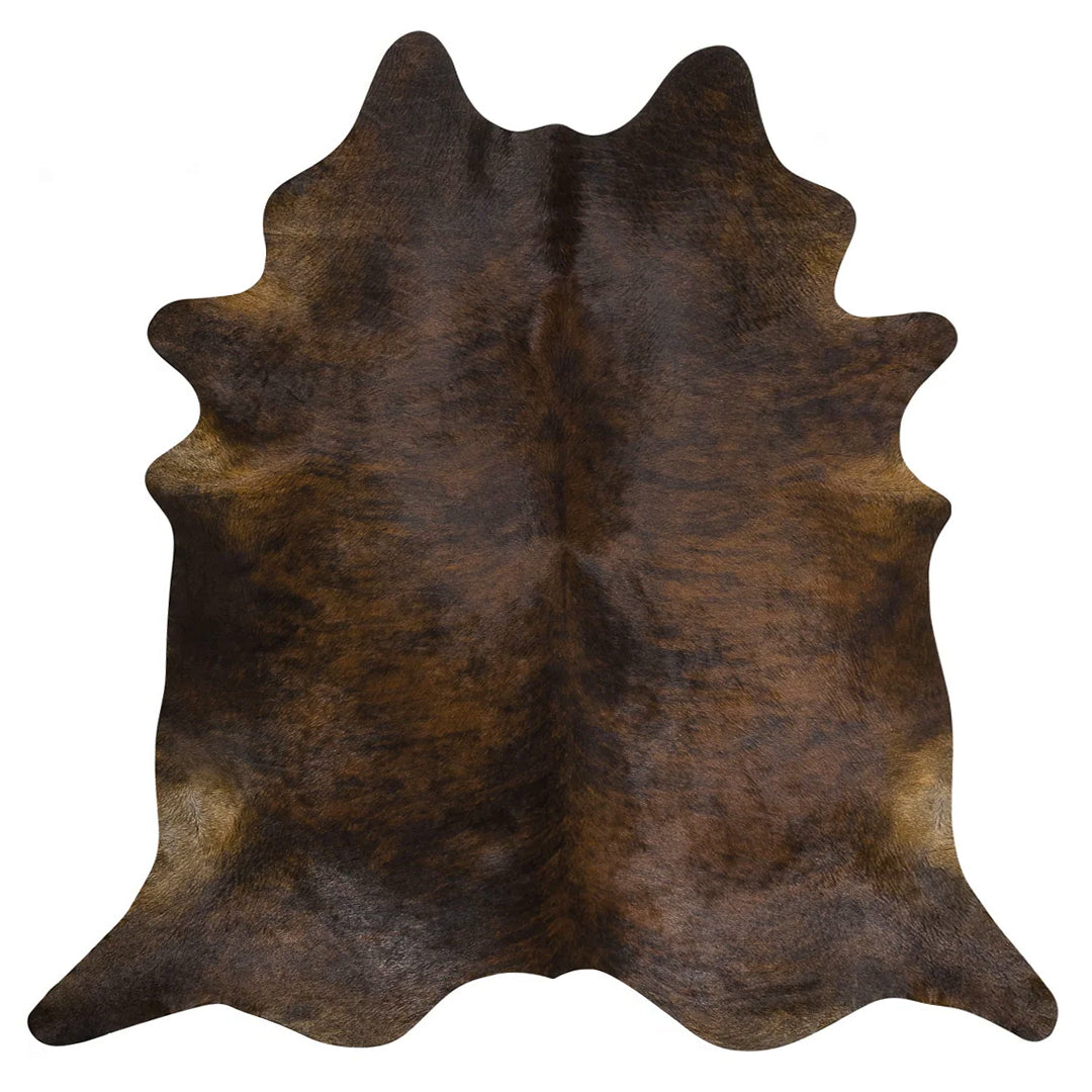 Dark Brindle Brazilian Cowhide Rug: XL