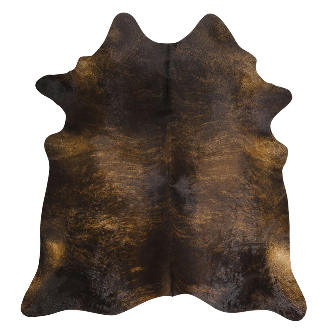 Dark Brindle Brazilian Cowhide Rug: XL