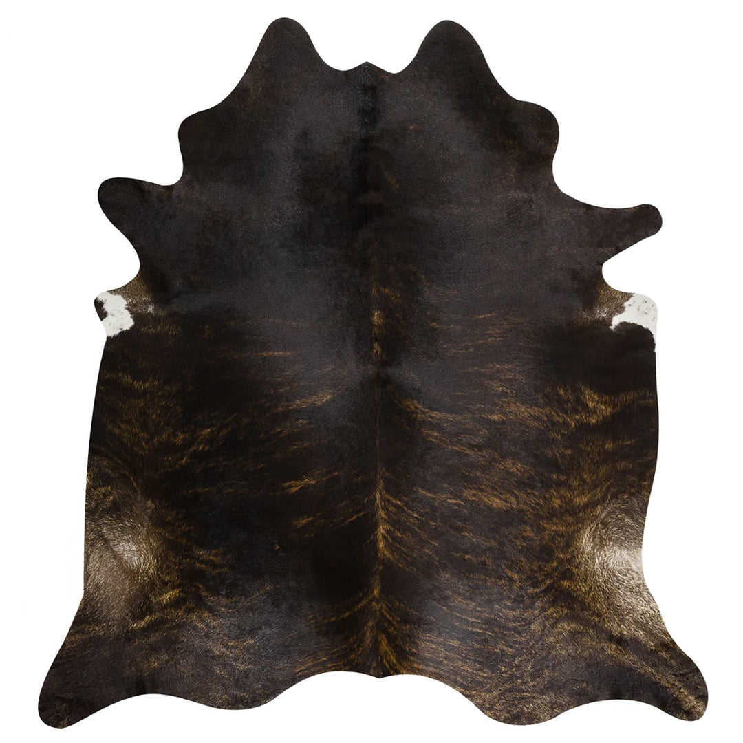 Dark Brindle Brazilian Cowhide Rug: XL